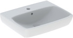 Selnova Square washbasin B55 cm, H17.5 cm, T44 cm, with overflow, with tap hole