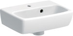 Compact washbasin Selnova Square B36 cm, H14.5 cm, T28 cm, with overflow, with tap hole