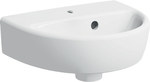 Selnova compact washbasin B36 cm, H15 cm, T29 cm, with overflow, with tap hole