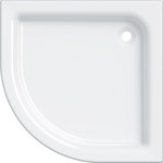 STANDARD PLUS 90 cm half-round shower tray with an integrated panel