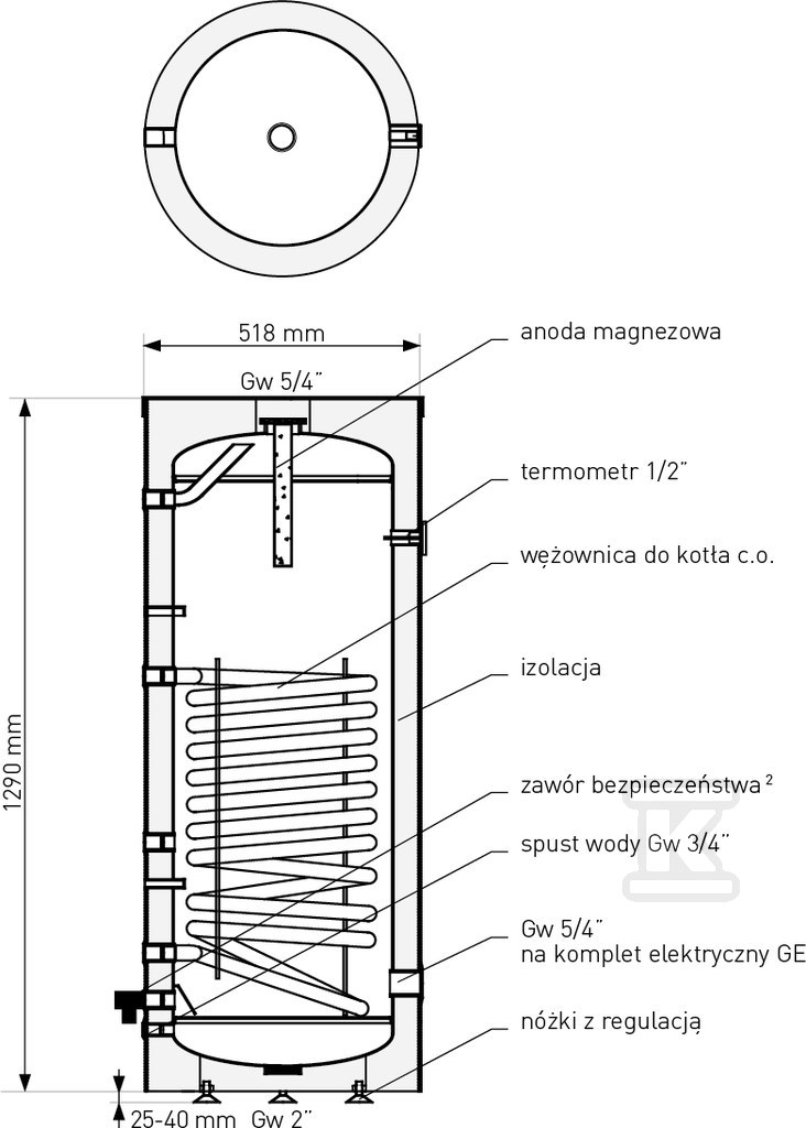 Schimbător de căldură 140L SGW(S) MINI - 26-148000