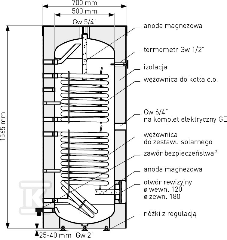 Теплообмінник SGW (S) B Tower Biwal - 26-259800