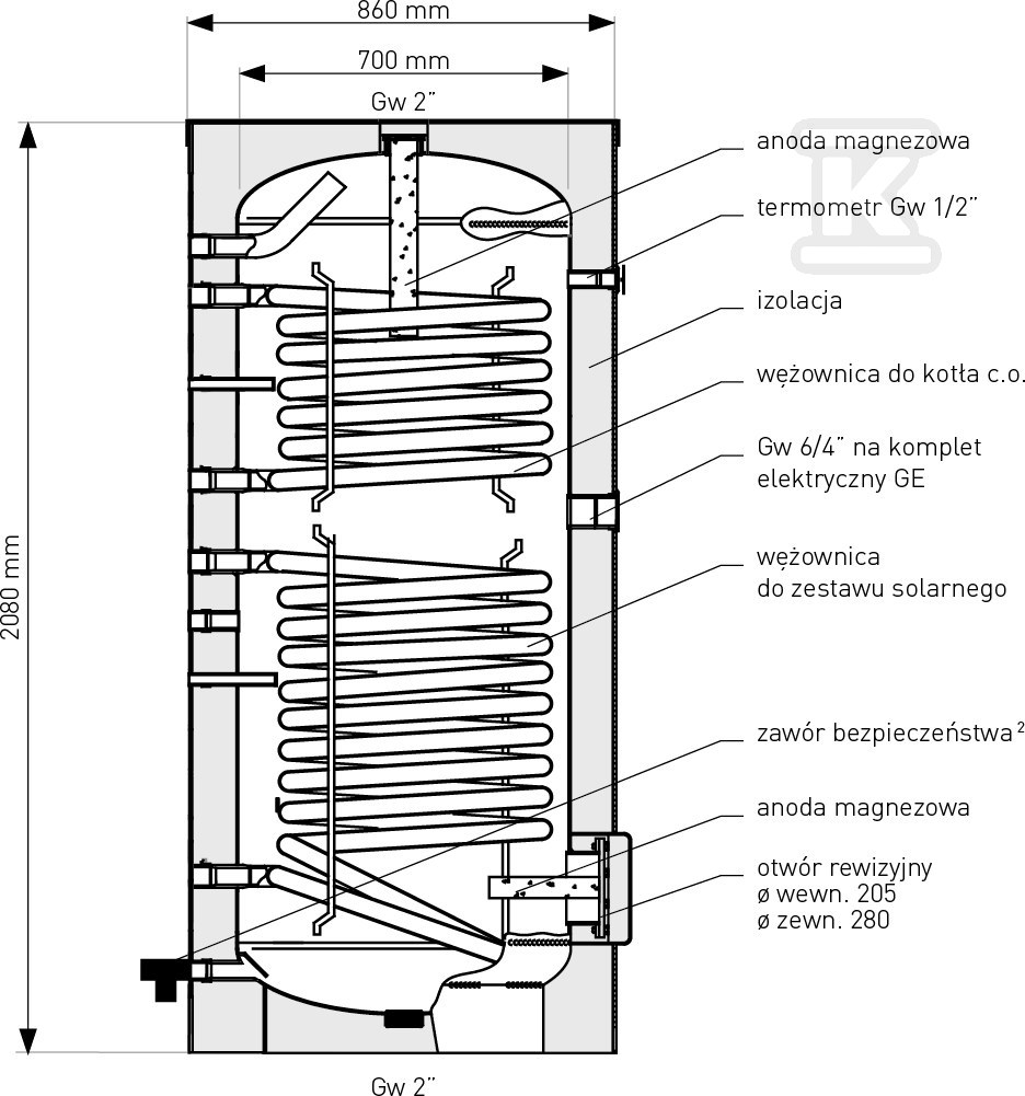 300l SGV(S)B TOVER BIVAL bivalentni - 26-309000N