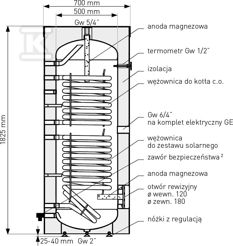 Теплообмінник SGW (S) B Tower Biwal - 26-309800