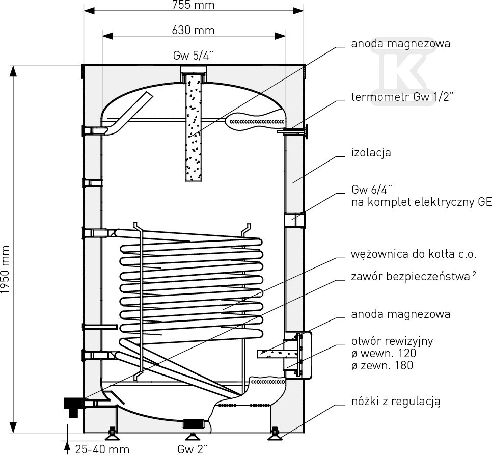 500l SGV(S) TOVER izmenjivač sa - 26-504000N