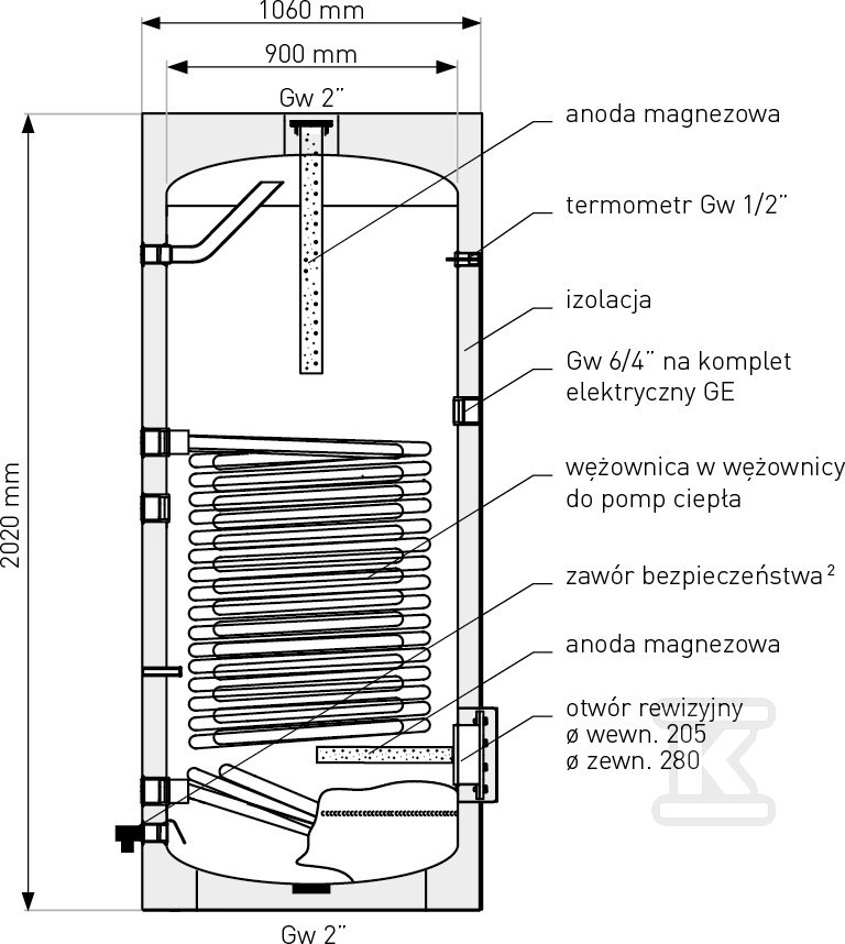 Wymiennik do pomp ciepła SGW(S) Maxi - 36-104700N