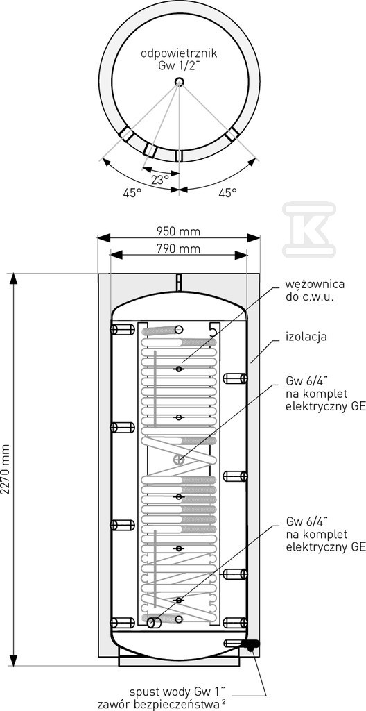 Akumulacyjny zbiornik warstwowy - 70-101600