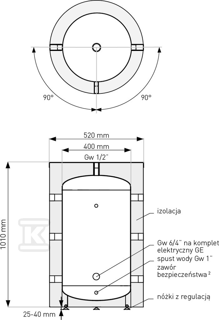 СГ (Б) ємність буферна 100л, стояча, - 70-104000