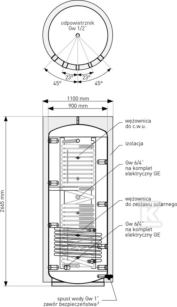 Akumulacyjny zbiornik warstwowy - 71-151600