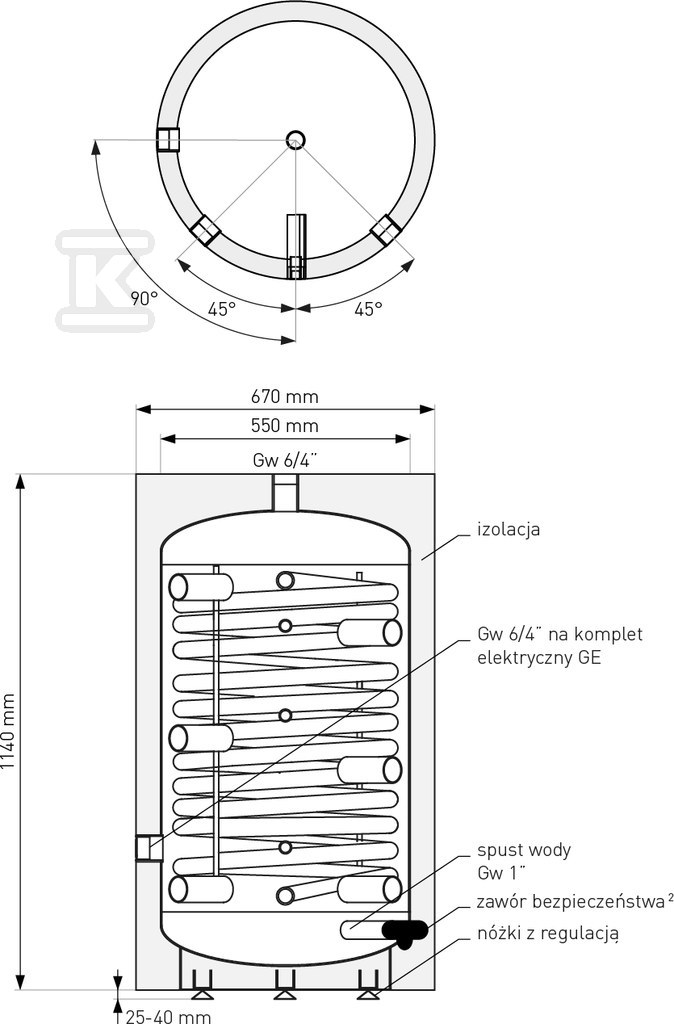 Zbiornik buforowy do pomp ciepła z - 71-204100