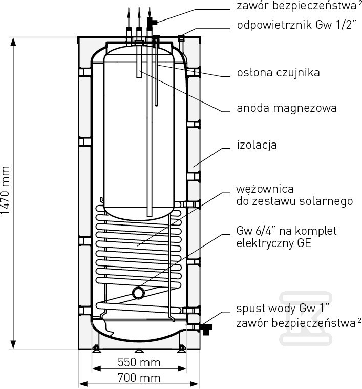 Zbiornik kombinowany akumulacji ciepła - 71-302000