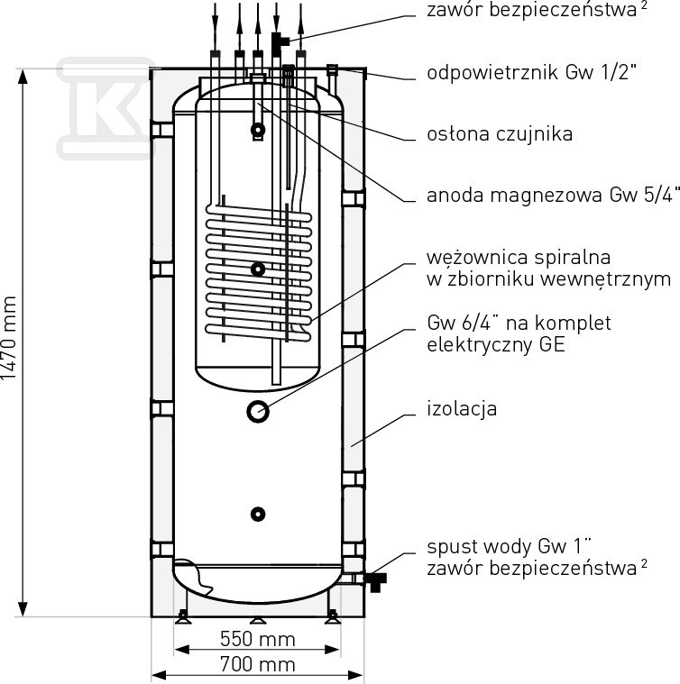 Zbiornik kombinowany akumulacji ciepła - 71-312000