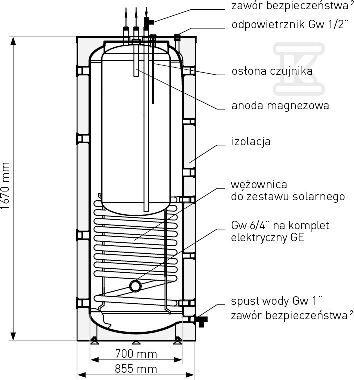 Zbiornik kombinowany akumulacji ciepła - 71-506000