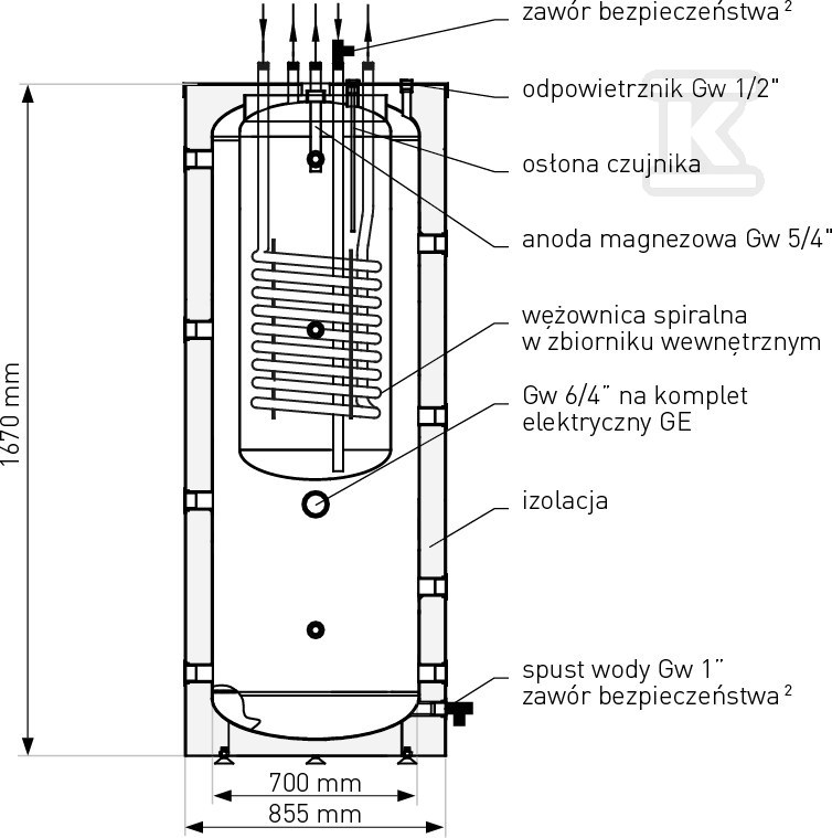 Zbiornik kombinowany akumulacji ciepła - 71-516000