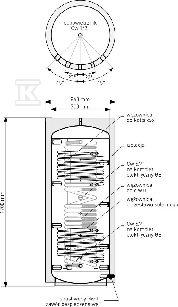 Akumulacyjny zbiornik warstwowy - 72-601600