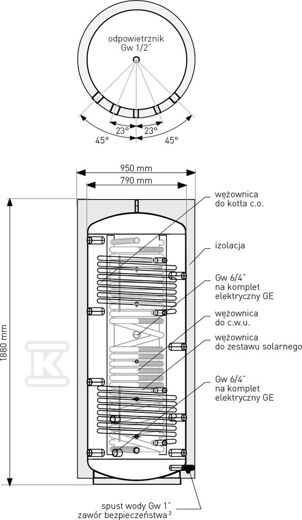 Akumulační vrstvený zásobník MULTI-INOX - 72-801600