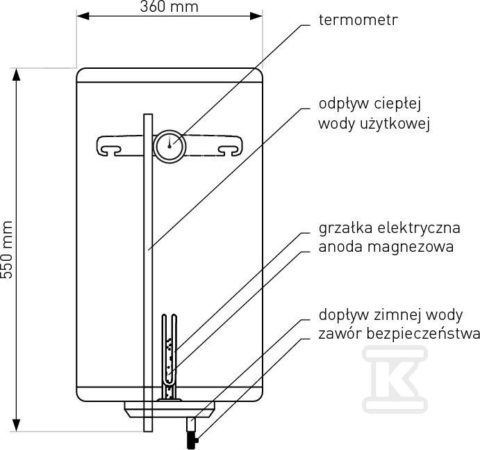 Ogrzewacz wody FOX 30 L - 01-030000