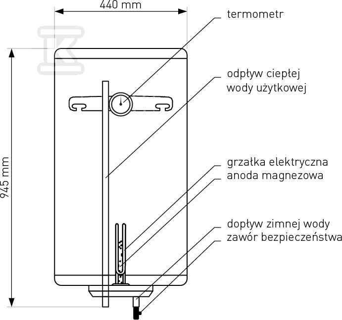 Ohrievač vody FOX 100L - 01-100000