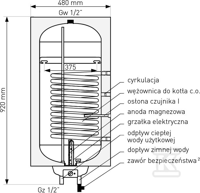 Wymiennik c.w.u. SGWS NEPTUN2 Kombi 80L - 06-084670