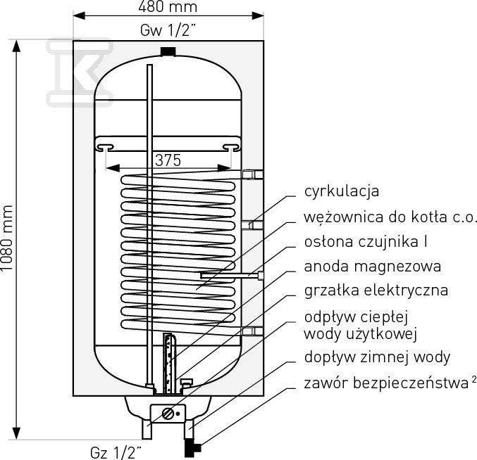 Melegvíz cserélő SGWS NEPTUN2 Kombi - 06-104670