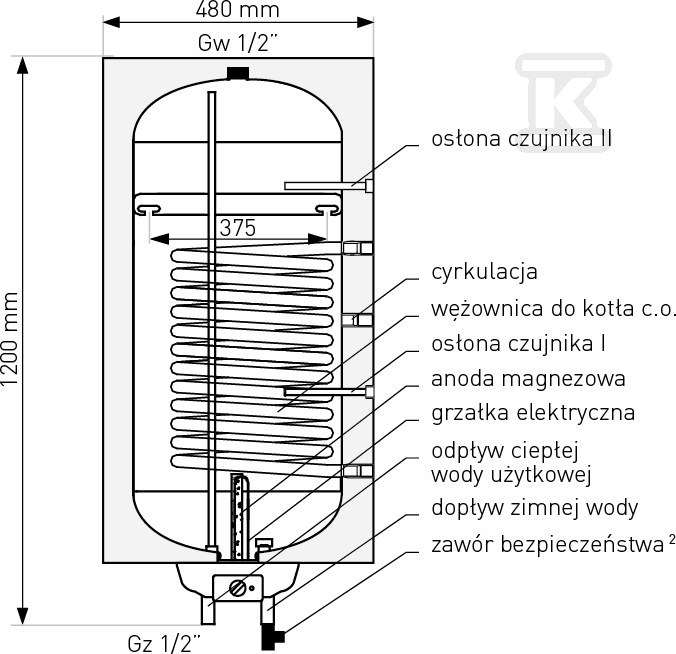 DHW exchanger SGWS NEPTUN2 Kombi 120L - 06-124670