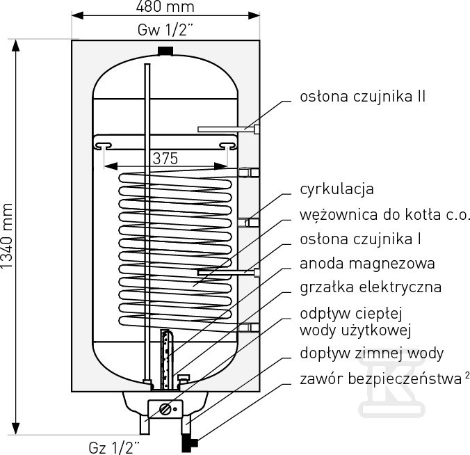 DHW exchanger SGWS NEPTUN2 Kombi 140L - 06-144670