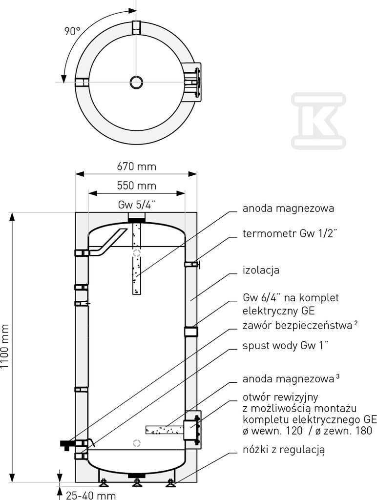 Rezervor de stocare 200l SG(S) fără - 22-208000