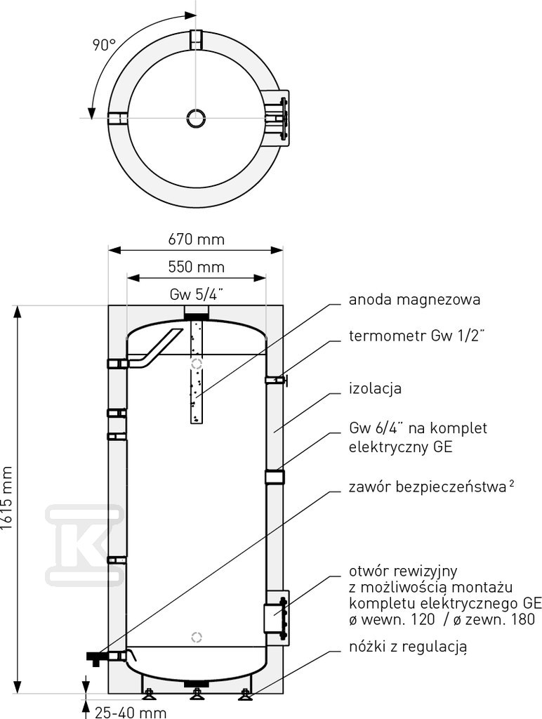 300l SG(S) Tower Acu 300 Tank, ohne - 22-308000N