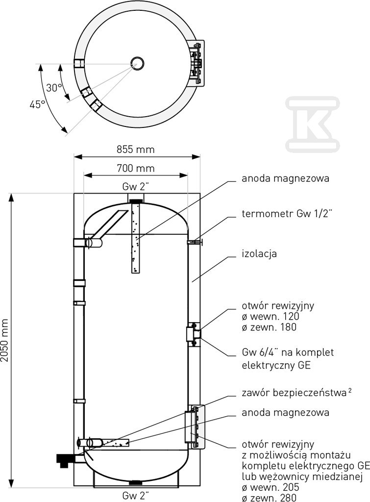 Rezervor de stocare 705l SG(S) fără - 22-704000