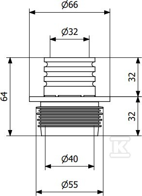Redukcja Kanalizacyjna PURUS 50/40-32 - 3106227