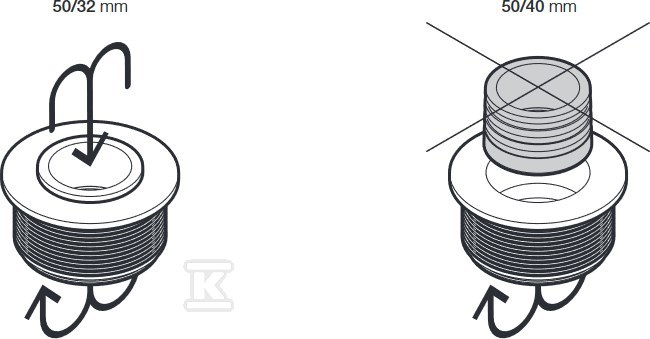 Redukcja Kanalizacyjna PURUS 50/40-32 - 3106227
