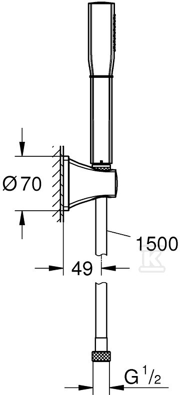 Grandera Stick Zestaw prysznicowy z - 26901IG0