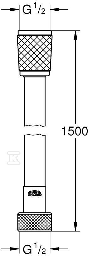 Rotaflex Wąż prysznicowy, chrom, 1500 - 28409002