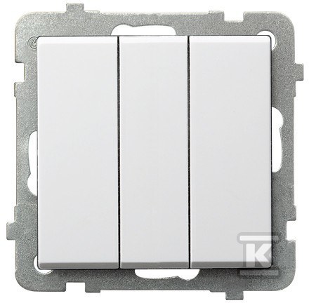 Трійчастий з’єднувач, матовий білий - ŁP-13R/M/75