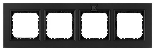 Рамка четвірна, чорне матове скло - R-4RGC/79/33