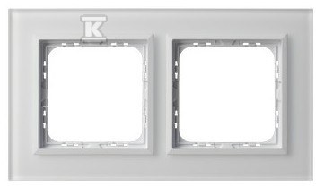 Подвійна рамка, біле матове скло SONATA - R-2RGC/78/00