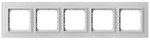 Рамка п'ятикратна, біле матове скло SONATA
