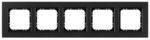Рамка п'ятикратна, чорне матове скло SONATA