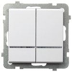 Двогруповий свічковий з’єднувач з синім підсвічуванням, білий матовий SONATA