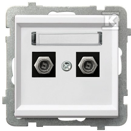 Подвійне антенне гніздо типу F, матовий - GPA-2RF/M/75