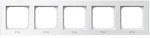 П’ятикратна рамка для з’єднувачів IP-44, матовий білий SONATA