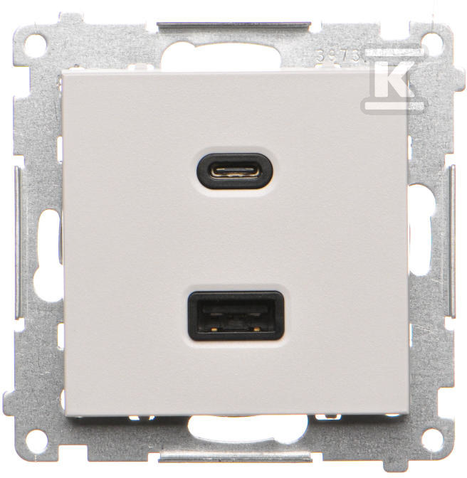 Ładowarka USB podwójna, C+A, 3,1A, 30W, - TEC2CAQ.01/114