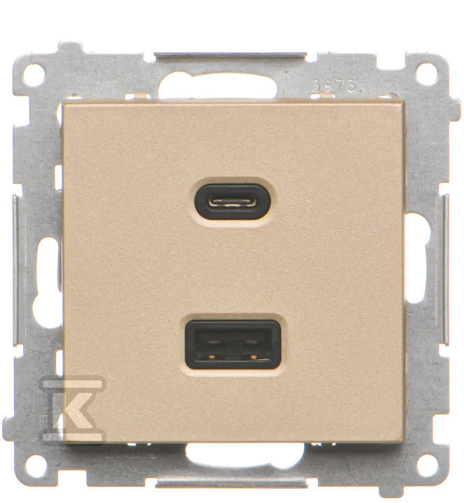 Ładowarka USB podwójna, C+A, 3,1A, 30W, - TEC2CAQ.01/144