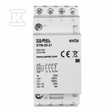 Modular installation contactor 25A, - EXT10000292