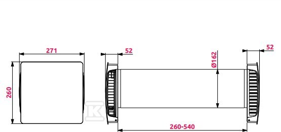 Rekuperator kompaktowy AHR160 EASY - AHRE160