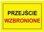 Tablica budowlana ostrzegawcza PRZEJŚCIE WZBRONIONE
