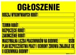 Tablica Ogłoszenie (plan BIOZ)