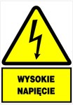 Tablica znak elektryczny ostrzegawczy WYSOKIE NAPIĘCIE