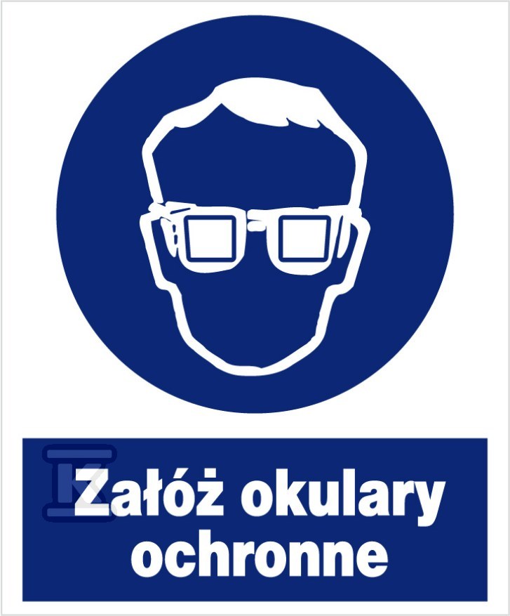 Znak bhp nakazu Załóż okulary ochronne - ZNO-2