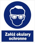 Znak bhp nakazu Załóż okulary ochronne